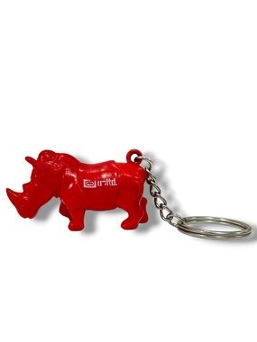 Vintage ECKO UNLTD Red Rhino Keychain Rare Streetwear Logo Collectible Y2K
